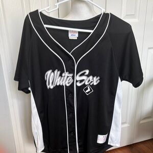 Black and White Women's White Sox Baseball Jersey